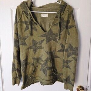 Ocean Drive Star Sweatshirt Hoodie M V-Neck
